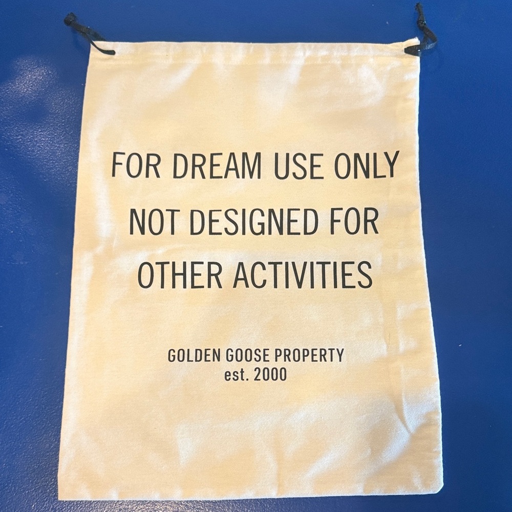 Golden Goose Cream Drawstring Dust Bag